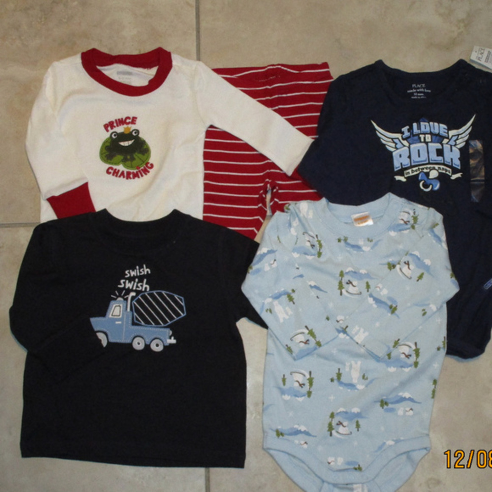 NWT Gymboree Boys Tops & Pajamas 4pc Set 6-12M Lot